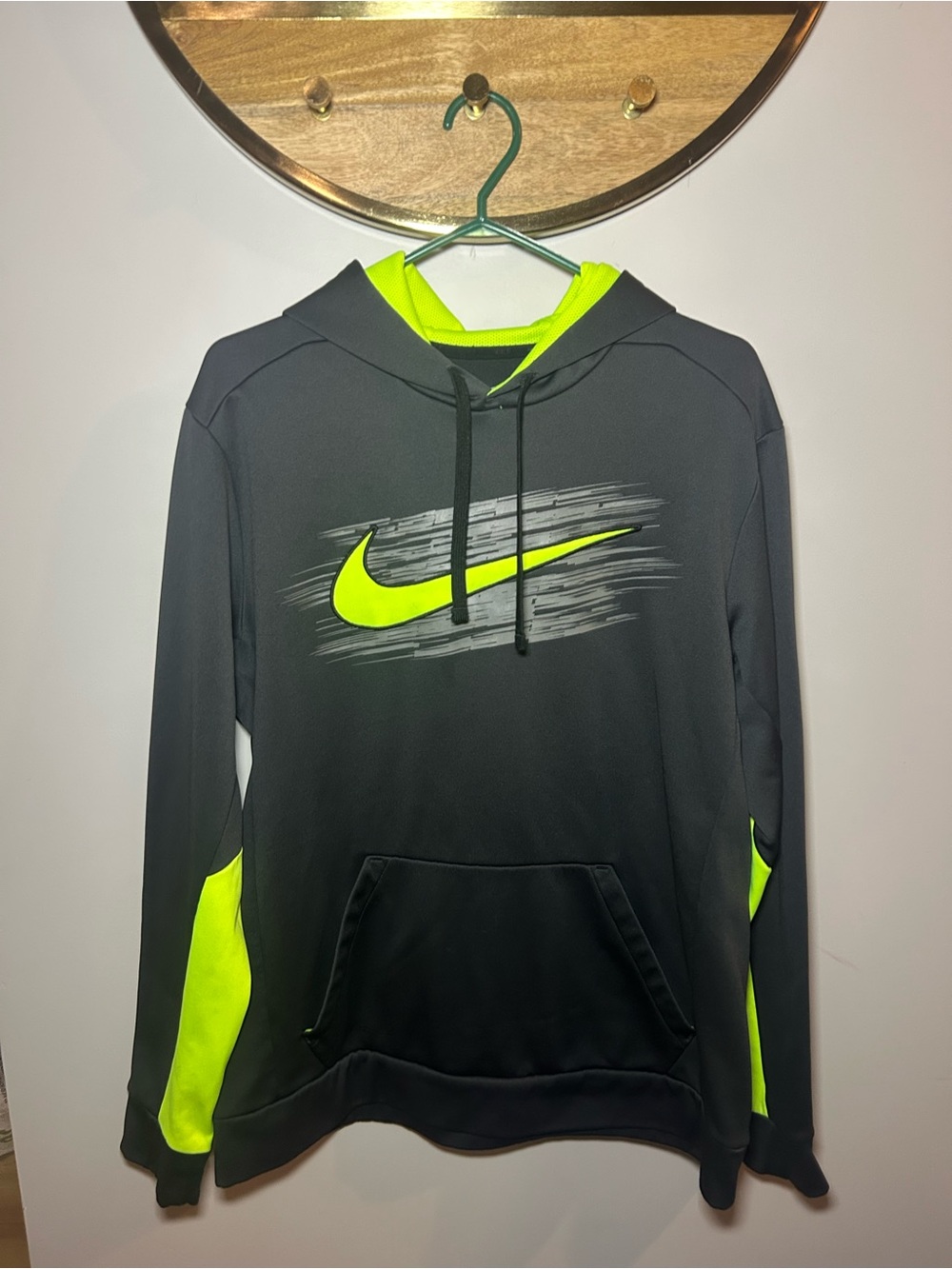 Nike Therma-Fit Black Jacket with Neon Yellow Accents
